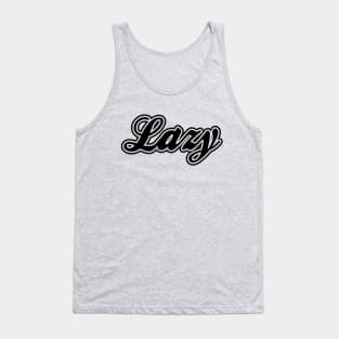 Lazy Black Tank Top